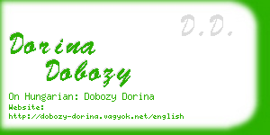 dorina dobozy business card